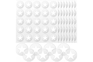 Kichvoe 500pcs White Star Sports Helmet Stickers, Self-adhesive Star Decals for Football Baseball Hockey