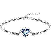MFRZBVO Cremation Jewelry Heart Urn Bracelet for Human Ashes for Women Men Memorial Keepsake Link Bracelet
