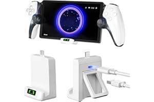 OIVO VGA DESIGN PS Portal Charging Dock and Portal Holder Stand for PS Portal Remote Player with LED Indicators, Foldable Pa5 Portal Charger Station, PS5 Portable Base for PS5 Portal Accessories, White