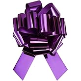 Giant Large Purple Pull Bow 16" Wide, Pack of 1 Metallic Car Bow for Packaging Gift Decorations, Christmas Decorations, Hanukkah, Birthdays, Weddings, Party, Bridal Showers Gift Decors 16 Inch Purple