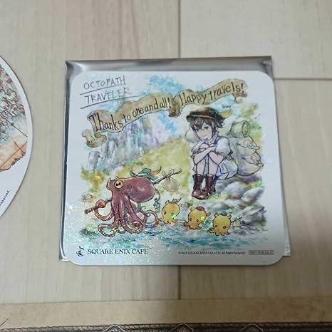 Amazon Co Jp スクエニカフェ オクトパストラベラーコラボ コースター シークレット トレサ ステッカー 2 ホーム キッチン