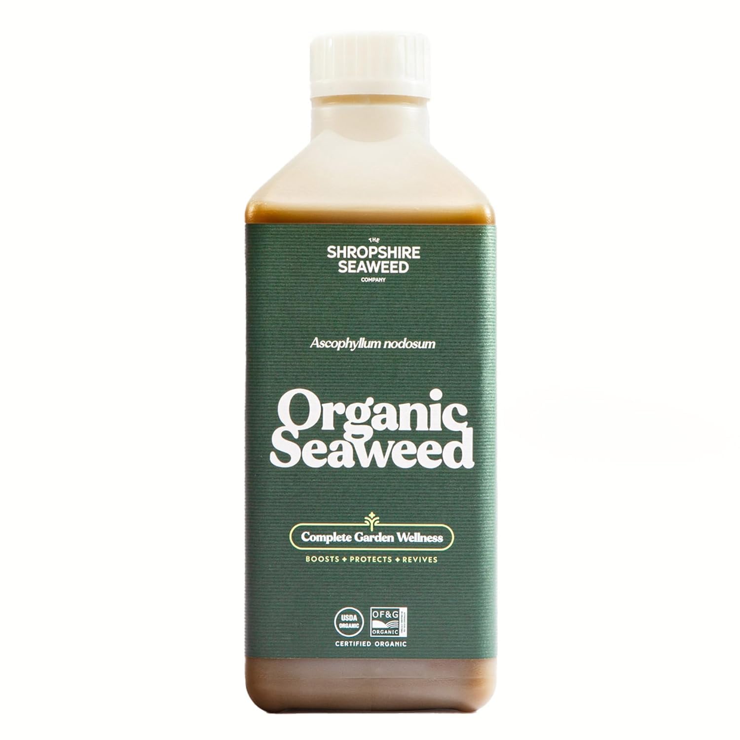 The Shropshire Seaweed Company - Certified Organic Plant Food & Lawn Feed - Promotes Growth, Enhances Roots & Soil Health. Sustainably Sourced from Ireland Liquid Organic Seaweed Fertilizer 1L