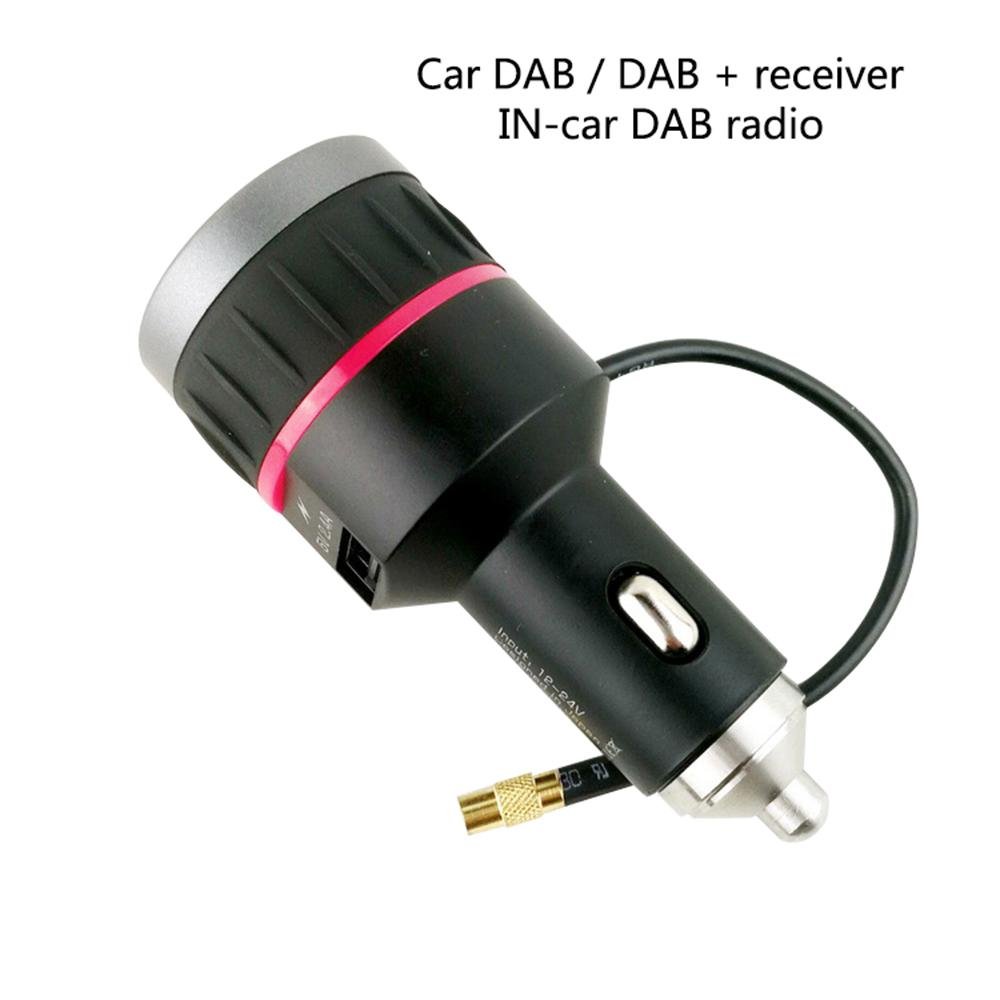Car DAB, (TM) DAB + Receiver with Car USB Charger&1.1" OLED