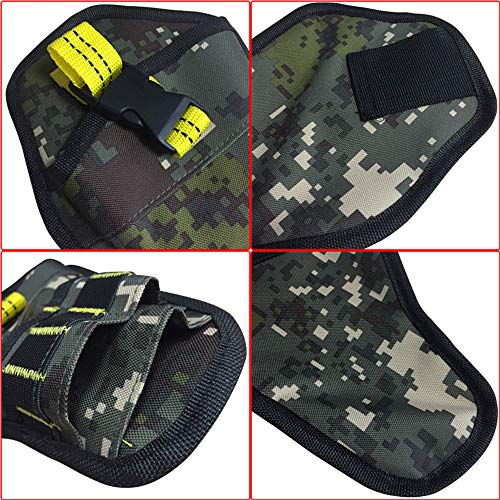 Highpot Camouflage Drill Holster Portable Impact Driver Drill Holder with Waist Belt Multi-Functional Electric Tool Pouch Bag for Cordless T-Drills, Wrench, Hammer, Screwdriver