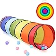 Kids Tunnel for Toddlers 1-3 Play Tent, 6ft Colorful Pop Up Tunnel to Crawl Tunnel for Toddlers 3 Year Baby or Dog Cat Pets, Foldable Gift for Boys & Girls in Indoor & Outdoor Games