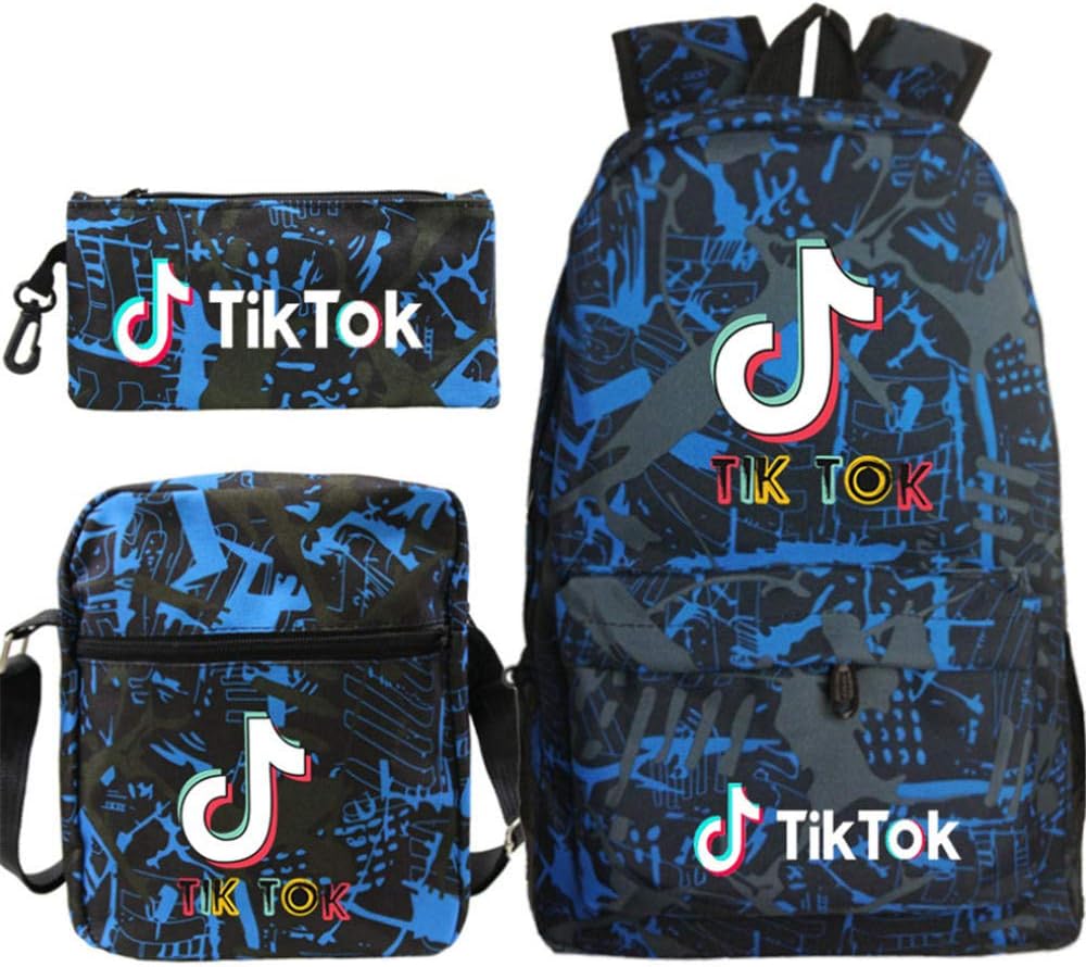 TIK Tok TIK Tok Backpack Student School Bag + Small Shoulder Bag