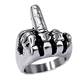 enhong Mens Stainless Steel Biker Rings Middle