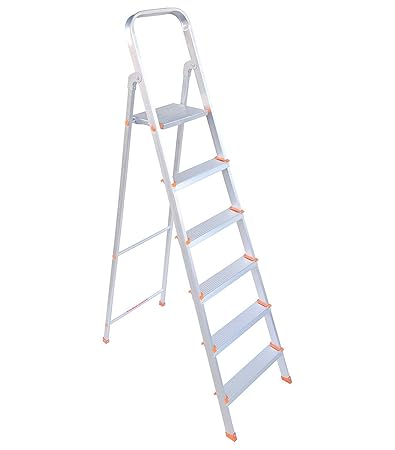 PlutoMax 6 Step Foldable Aluminium Ladder for Home Use (Promotional Offers of Rs 2899 Till- 20 January)