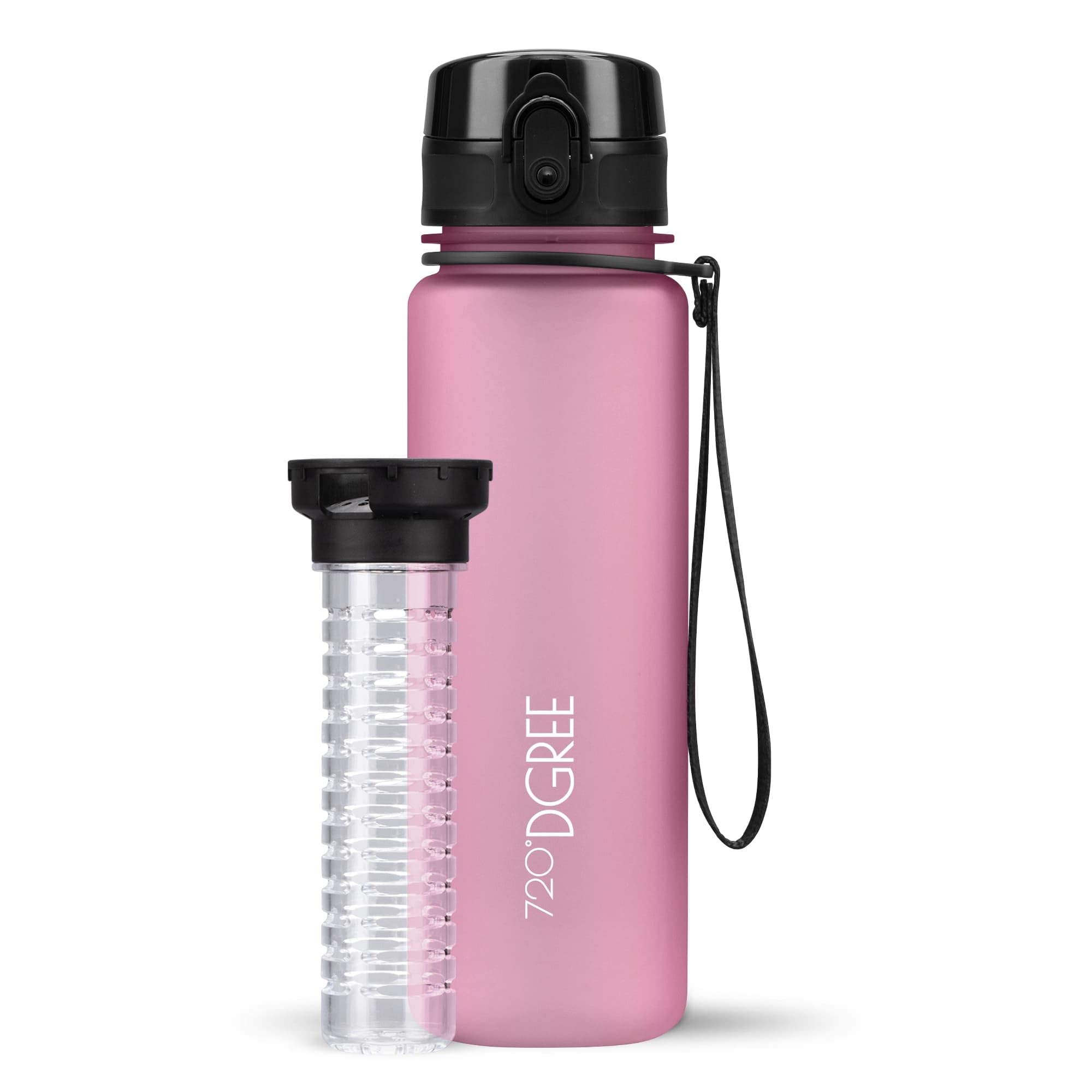 720°DGREE Kids, Sports Water Bottle “uberBottle“ - 500 ml softTouch +Fruit-Infuser - BPA-Free Tritan, Leakproof, Reusable Drinking Bottle - Waterbottle for Children, School, Gym, Fitness, Running