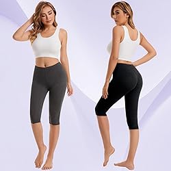 Vinconie Calf Length Leggings Women Cropped Cotton