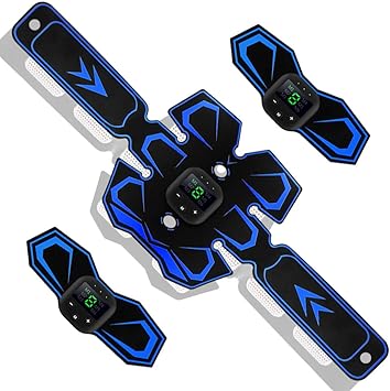 Amazon Co Jp Onetwofit Ems 腹筋ベルト 液晶表示 Usb充電式 腹筋 腕筋 ウエストベルト 筋トレ 日本語説明書付属 スポーツ アウトドア