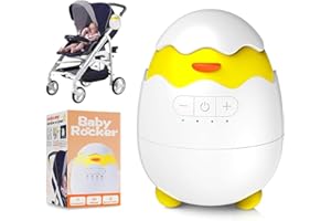 Baby Rocker Pram Swinging 2025 The Original Sleeping Aid for Babies, 5 Adjustable Swing Intensities, USB-C Rechargeable, Port
