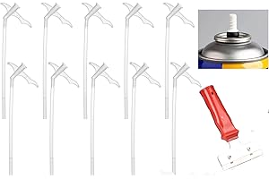 LSGZJZY Gap Filling Foam Spray Replacement Tube Trigger and Tube Assembly, Spray Foam Nozzles for DIY Spray Foam (10 Pack，Tube style)
