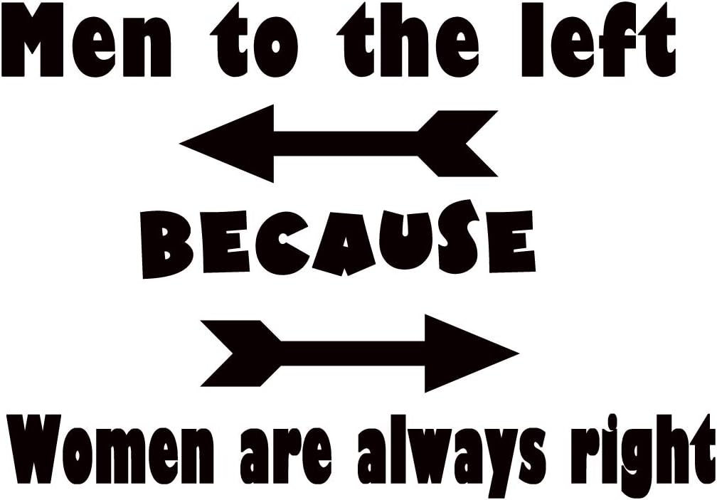 Amazon Com Kreative Decals Men To The Left Because Women Are Always Right Red 14x Home Kitchen Amazon Com Kreative Decals Men To The Left Because Women Are Always Right Red 14x Home Kitchen