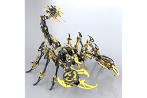 Metalkitor Scorpion 3D Metal Puzzles Kits for Adults Teens – 454 Pcs – Mechanical Assembly Models – 4 Hours to Build – Ideal for Gifts and Decorations (Gold and Black)