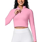 BRXL Womens Half Zip Jacket Lightweight Cropped Workout Jacket Athletic Pullover Running Yoga Gym Tops