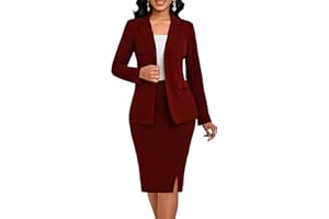 SXCLUB Two Piece Business Suit for Women Elegant Blazer Jacket and Skirt Sets Work Formal Office Clothing Sets