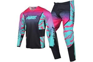 Willbros Mens Motocross Jersey Pants Combo MX Gear Set Dirt Bike Offroad Riding Racewear Adult BMX ATV