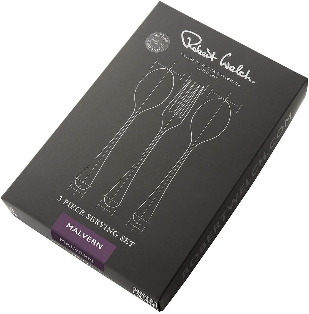 Robert Welch Malvern Bright Serving Set, 3 Piece, Silver - Image 4