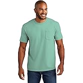 Comfort Colors Men's Adult Short Sleeve Pocket Tee, Style 6030 (Large, Chalky Mint)