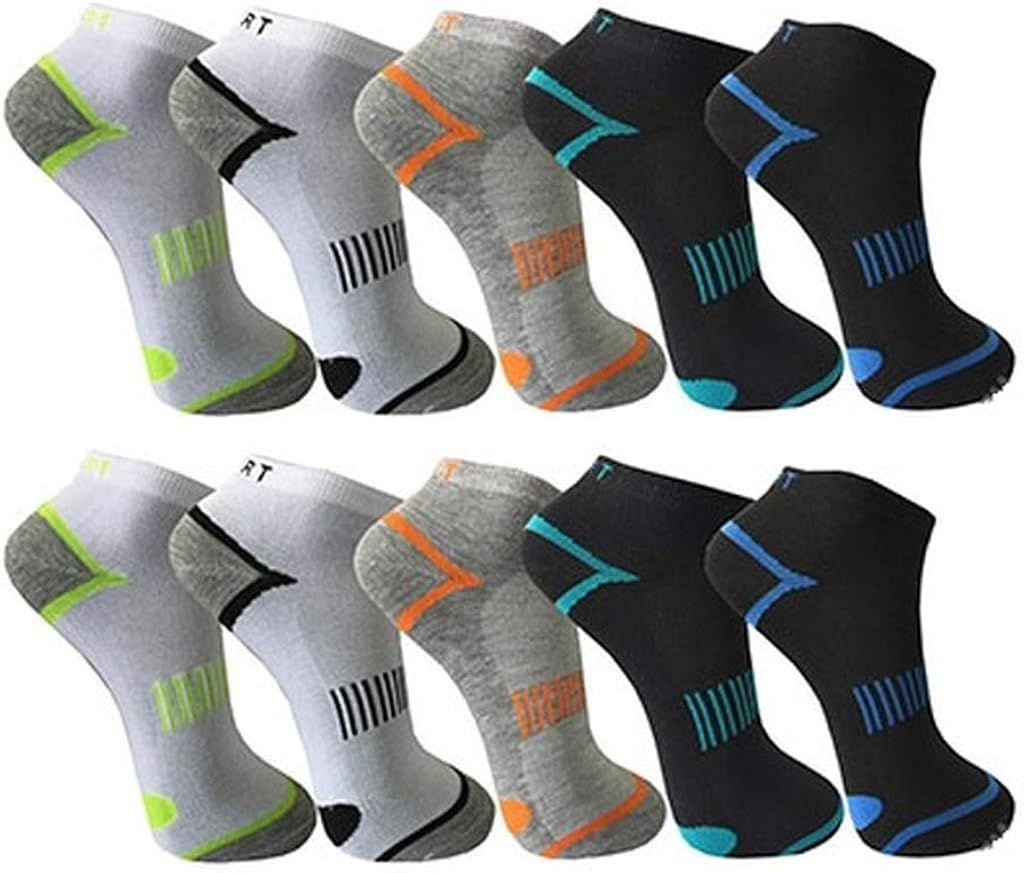 Men's trainer socks, 12 pairs Multicolour 68 Amazon.co.uk Clothing