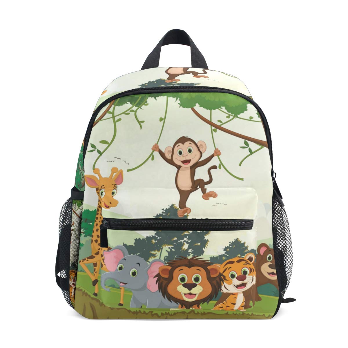 Kids Backpack Jungle Animals Kindergarten Preschool Bag for Toddler Girls Boys