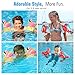 HeySplash Inflatable Arm Bands for Kids Floatation Sleeves Floats Tube Water Wings Swimming Arm Floats Cute, Crabby Blue