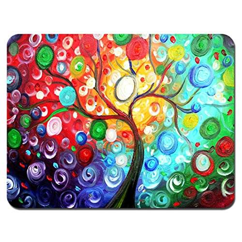 Meffort Inc Standard 9.5 x 7.9 Inch Gaming Mouse Pad - Colorful Tree