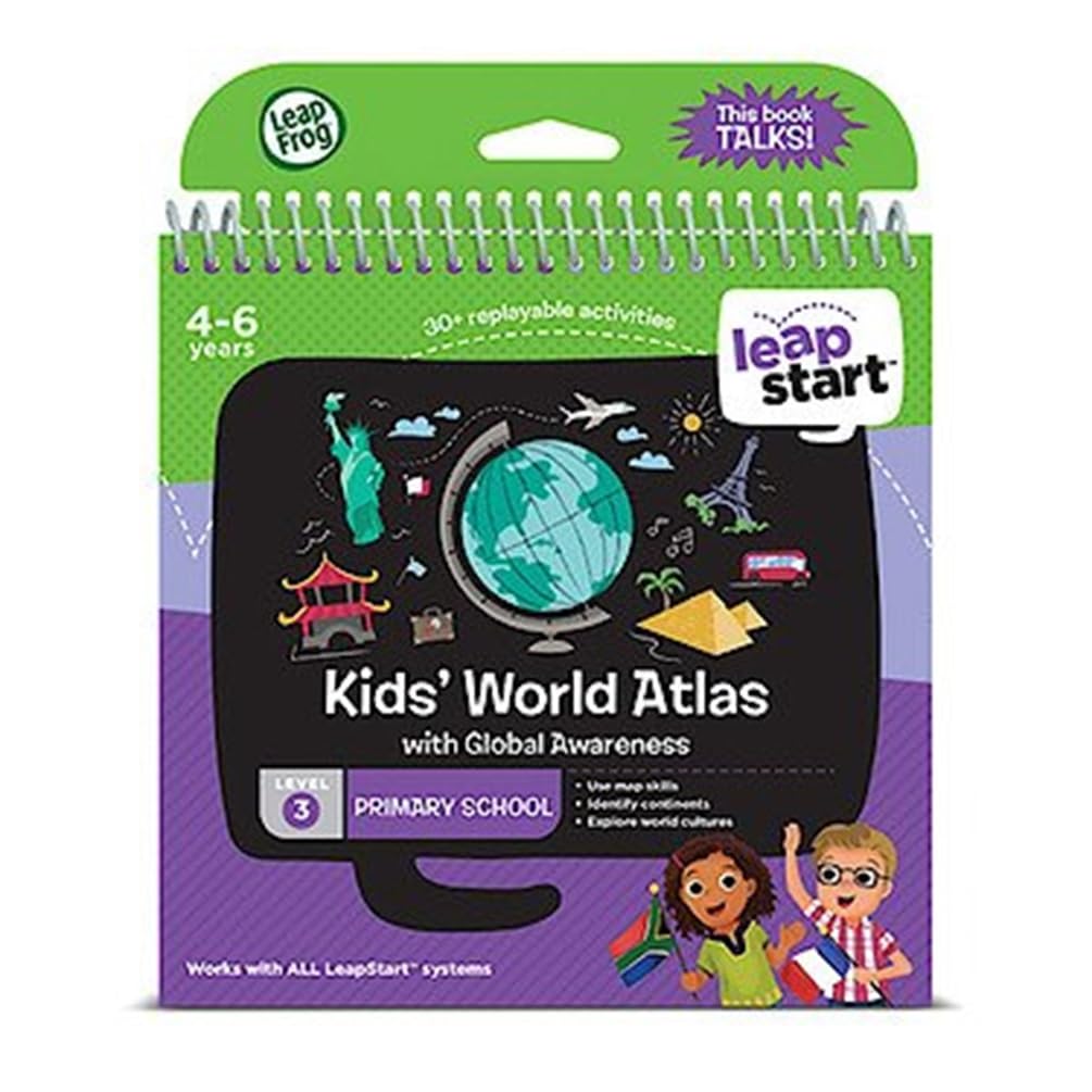 LeapFrog 21606 LeapStart Reception Kids World Atlas and Global Awareness Activity Book