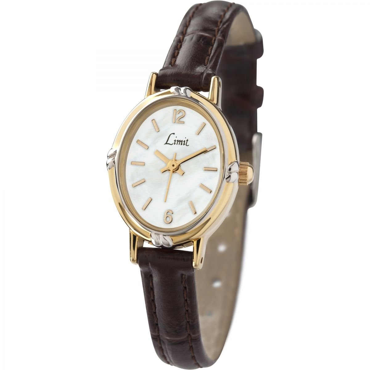 Limit Women's Quartz Watch with White Dial Analogue Display and Black PU Strap 6980.35