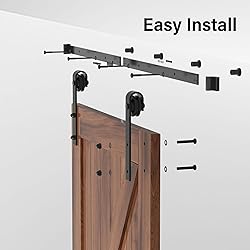 WINSOON Double Sliding Barn Door Hardware Kit 8FT