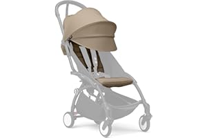 Stokke YOYO 6+ Color Pack, Toffee - Textiles Only: Seat Pad, Extendable Canopy & Zipped Back Pocket - Requires YOYO3 Frame (Sold Separately)