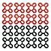 EUDAX 16 PCS Motor Spacer Shock Absorber Pads Damper Vibration Damping Washer Silicone Material for FPV Racing 22xx Series Brushless Motor 2203 2204 2205 2206 2208(Red&Black)