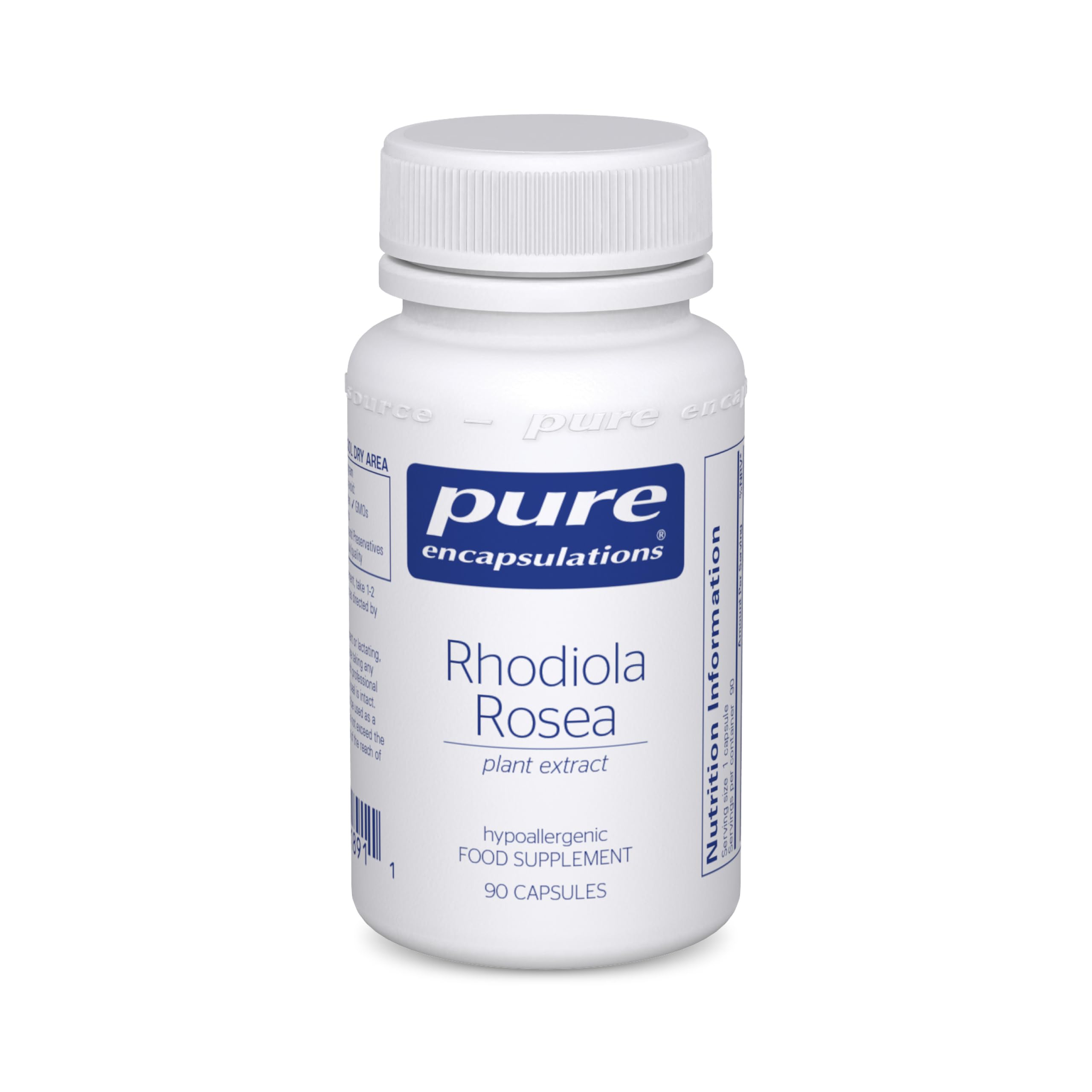 Pure Encapsulations Rhodiola Rosea 100mg - Supplement for Stress Relief & Women's Health - 90 Vegetarian Capsules