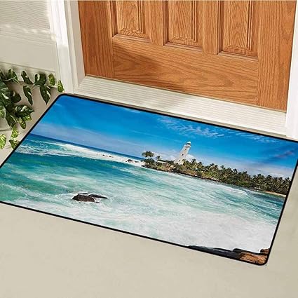 Amazon Com Lighthouse Universal Door Mat Tropical Island