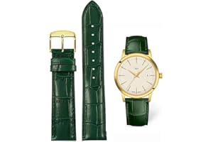 Danxancy Genuine Leather Watch Bands,Quick Release Italian Alligator Grain Calfskin Genuine Leather,Business Casual Universal Watch Strap Replacement Band Strap for Men Women