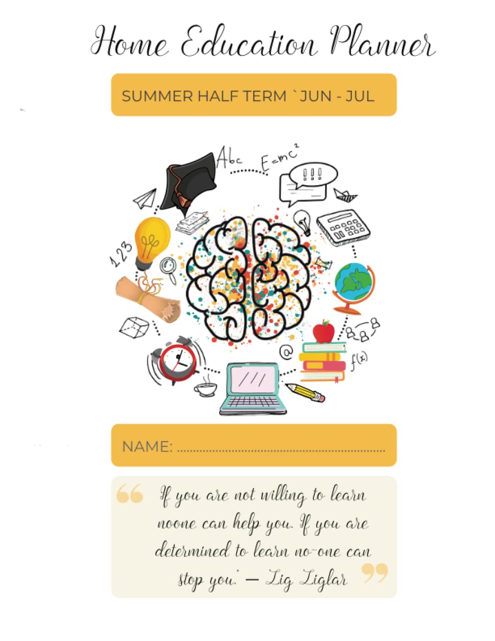 Home Education Planner Summer Half Term - Home Schooling Planner, Summer Season, Summer Term