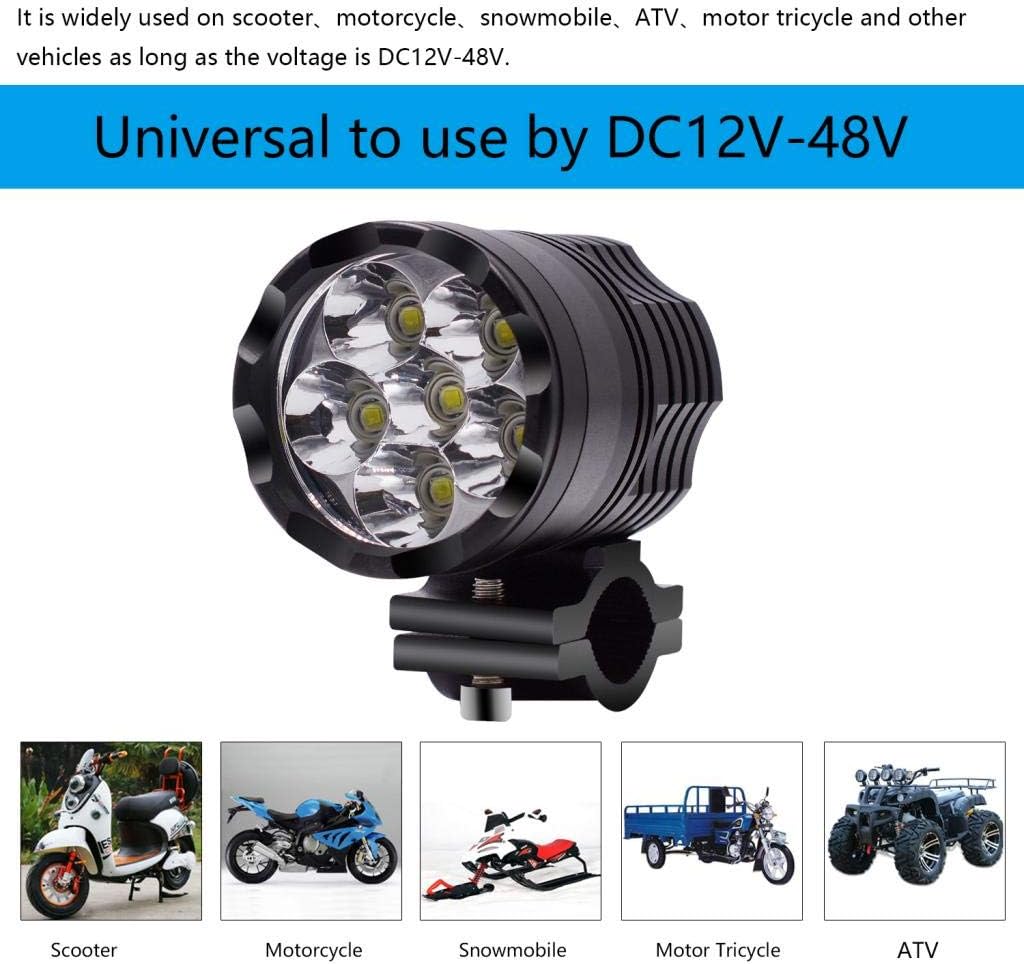 Universal Motorcycle Scooter 6X 5W Led Headlight Front Head Lamp With Switch Fits For Honda For Yamaha For Suzuki
