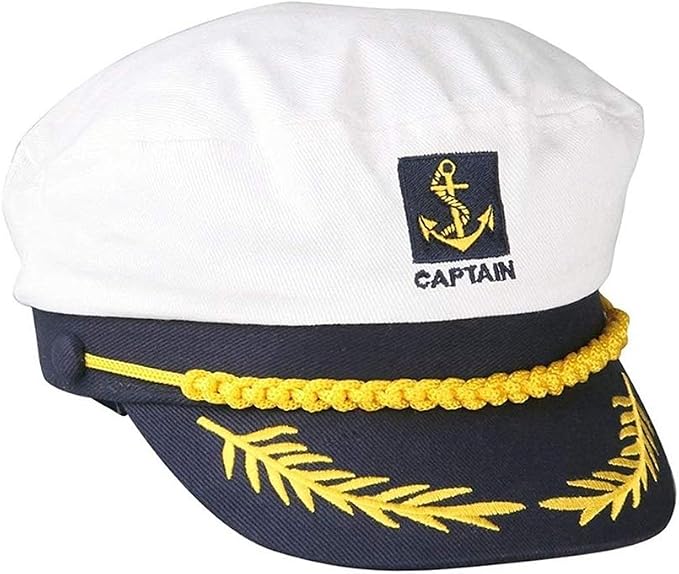 Casquette d'Officier Marin - Capitaine Adulte - Jour de Fête - Carnaval - Événements
