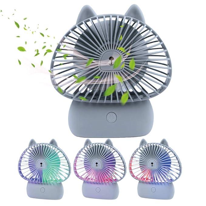Small Desk Fan, GoLine Handheld Traval Fan, Mini Personal Portable Table Cat USB
