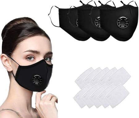 Ideapark Reusable Face Masks Washable Uk Dust Face Mask With Filter For Motorcycle Bicycle Running Cycling Outdoor Activities With 10 Activated Carbon Filters 3 Pcs Amazon Co Uk Sports Outdoors