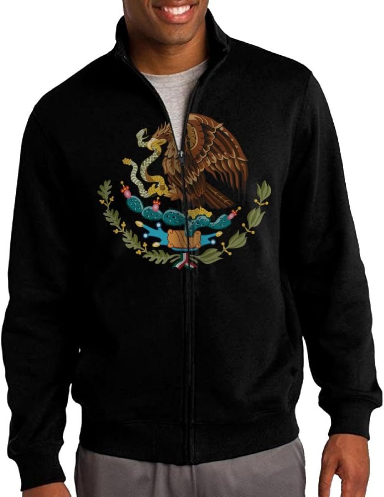 Men's Classic Jacket Hoodie Full Zip - Mexico Eagle Flag