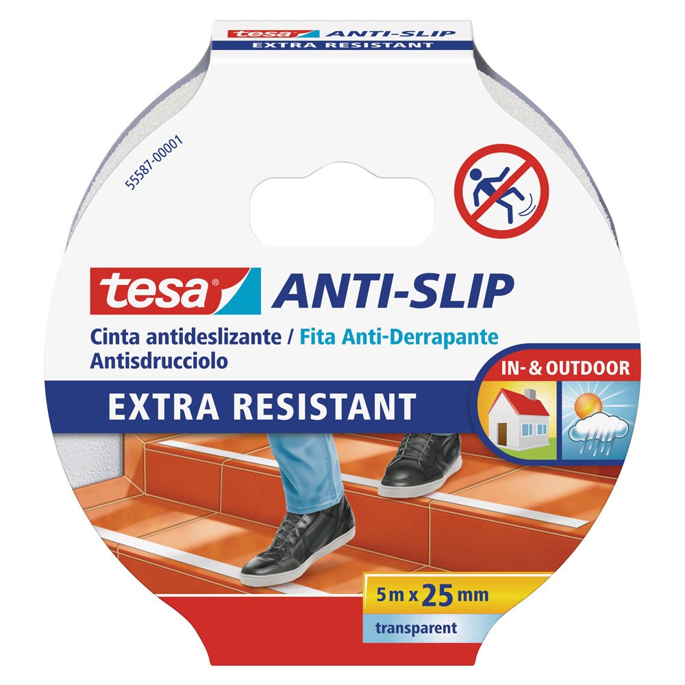 Cinta Antideslizante 5m x 25mm Transparente