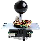 SANWA JLF-TP-8YT Joystick Black Original - for Arcade Jamma Game 4 & 8 Way Adjustable, Compatible with Catz Mad SF4 Tournament Joystick (Black Ball Top), Use for Arcade Game Machine Cabinet S@NWA