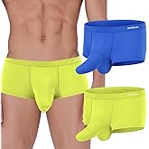 ZAIGGUT Men's Bulge Enhancing Underwear Dual Pouch Boxer Briefs Soft & Breathable Trunk Underwear for Men