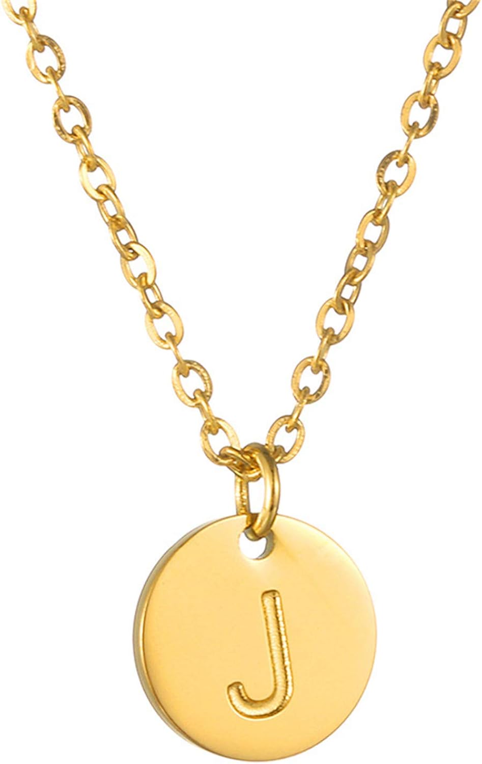 Amazon.com: Letter Initial Necklaces for Women Girls, 14K Gold Filled Disc Letters Pendant 
