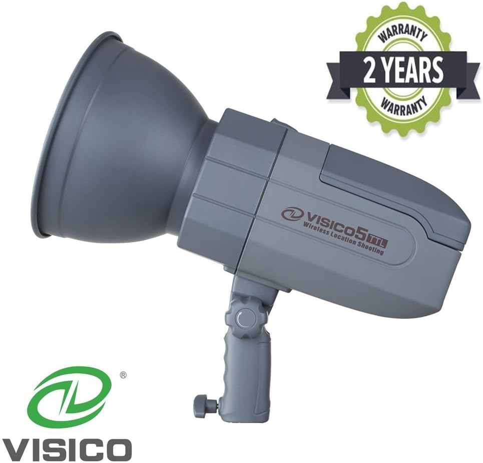 VISICO VISION 5 400Ws TTL for SONY CAMERAS HSS Outdoor Studio Flash Strobe with 2.4G System & Wireless 818TX Trigger, 500 Flash Li-ion Battery Bowens S-Fit + 12 Month Extended Warranty Card (3 Yrs)
