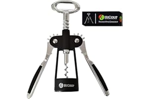HiCoup Wine Opener - Wing Corkscrew Beer and Wine Bottle Opener w/Winged Grip - Easy to Use Cork Remover