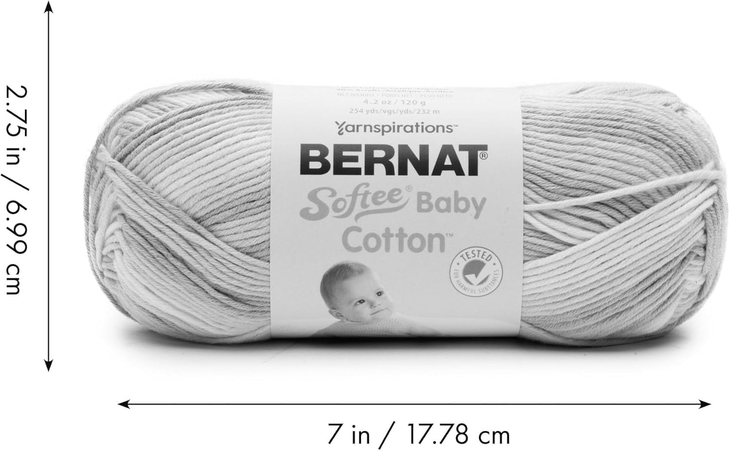 Bernat Softee Baby Cotton YARN, Aqua Mist