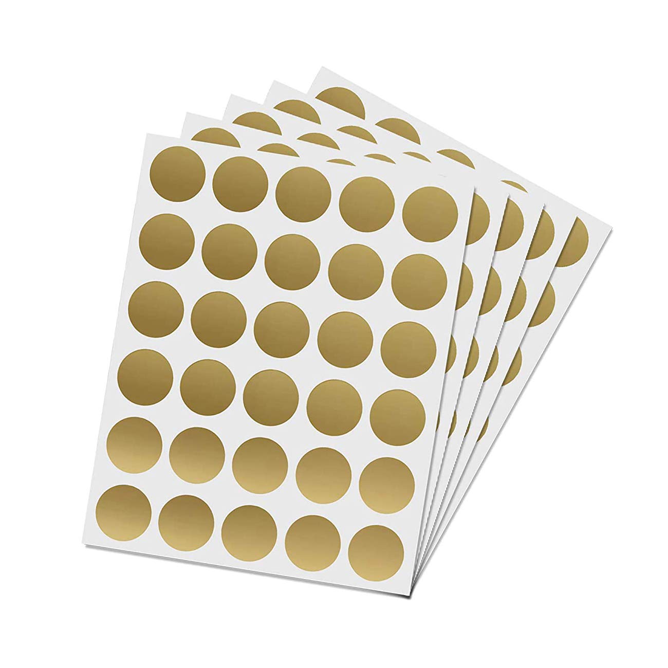 Scratch Off Stickers,6 Sheet 180 Pack Round Scratch Off Labels Circle Labels for Party Activity Favors Surprise Gift Notes Games Fundraisers Promotions 1 Inch Gold